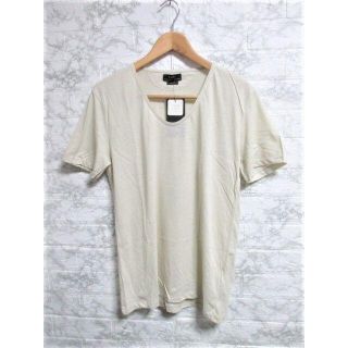 ザラ(ZARA)の☆ZARA ザラ Uネック Tシャツ 半袖/メンズ/S/ベージュ☆新品(Tシャツ/カットソー(半袖/袖なし))