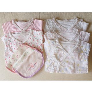 シマムラ(しまむら)の新生児 短肌着5着&おまけ授乳スタイ3枚 セット(肌着/下着)