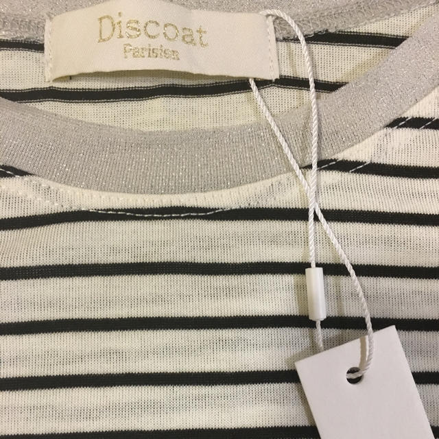 Discoat(ディスコート)の新品♡ラメ&ボーダーロンT レディースのトップス(Tシャツ(長袖/七分))の商品写真