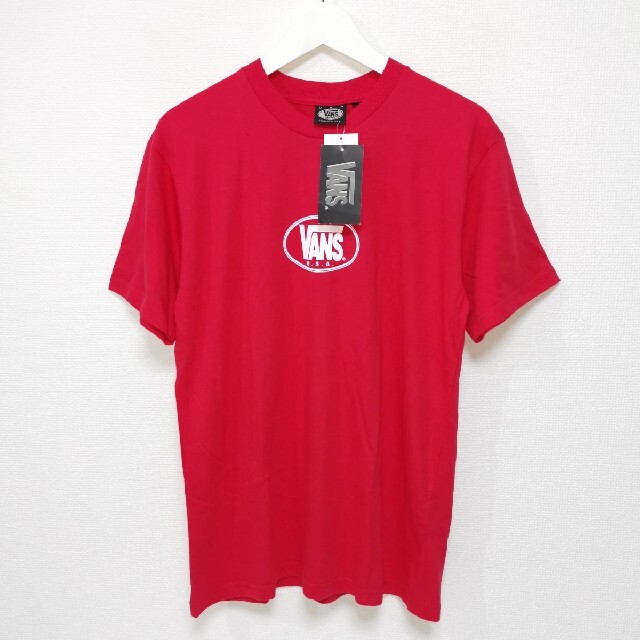 M 90s バンズ VANS Tシャツ オーバル USA 赤メンズ