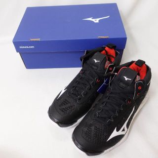 ミズノ(MIZUNO)のMIZUNO　ウェーブモーメンタルMID　ブラック/ホワイト/レッド(スニーカー)