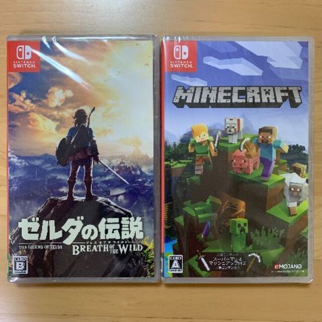 新品未開封 ゼルダの伝説 ブレスオブザワイルド マインクラフト Switch ...