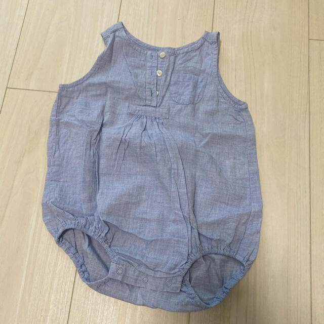 ZARA(ザラ)のシャツロンパース　80cm キッズ/ベビー/マタニティのベビー服(~85cm)(ロンパース)の商品写真