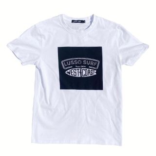 スタンダードカリフォルニア(STANDARD CALIFORNIA)のストリートコーデ LUSSO SURF スクエアロゴTシャツ Mサイズ☆RVCA(Tシャツ/カットソー(半袖/袖なし))