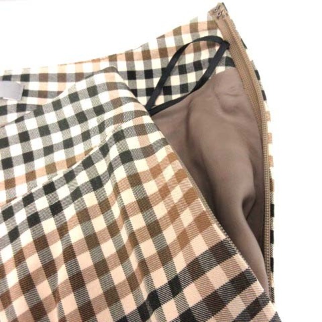 Theory luxe(セオリーリュクス)のセオリーリュクス 19AW 36 S スカート ひざ丈 プリーツ ベージュ 黒 レディースのスカート(ひざ丈スカート)の商品写真