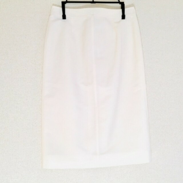 celine(セリーヌ)のCELINE(セリーヌ)ひざ丈スカートホワイト白アイボリーゴールドジップ レディースのスカート(ひざ丈スカート)の商品写真