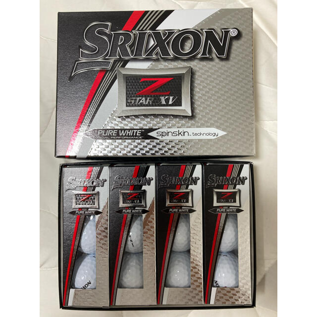 スリクソン Z-STAR XV SRIXON 4ダース 新品　ピュアホワイト