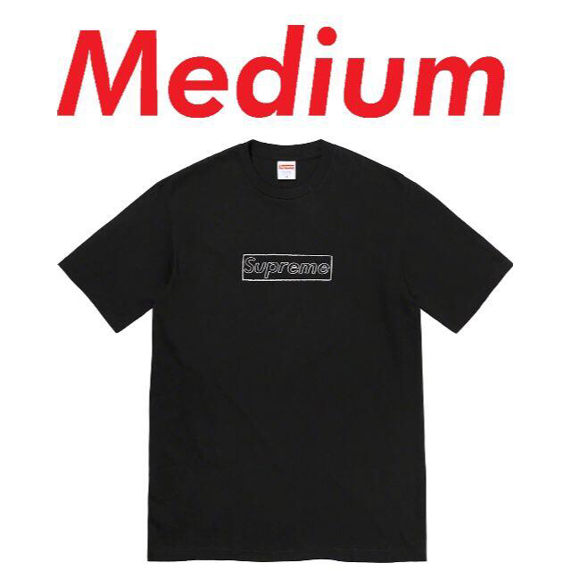 Medium色Supreme KAWS Chalk Logo Tee Black M