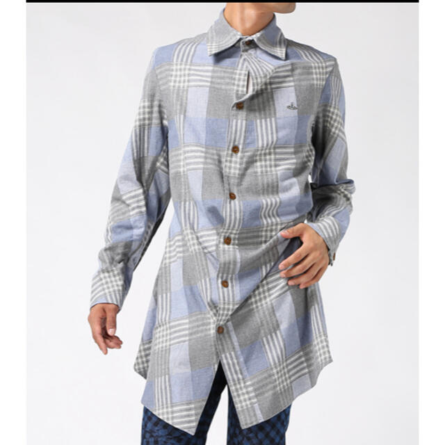 Vivienne Westwood MAN ブラッシュドチェック ロングシャツ | www