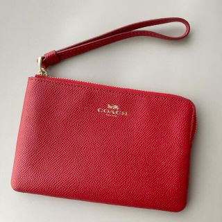 コーチ(COACH)のコーチ リストレットポーチ レッド (ポーチ)