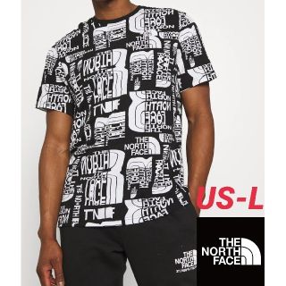 ザノースフェイス(THE NORTH FACE)のノースフェイス 総ロゴTシャツ 海外Lサイズ 新品(Tシャツ/カットソー(半袖/袖なし))