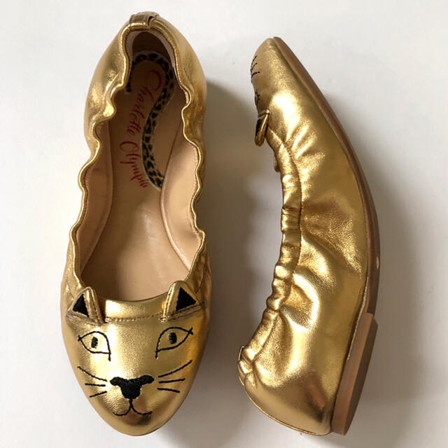 Charlotte Olympia キティフラットシューズ 黒 38