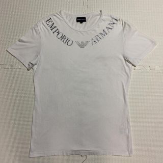 エンポリオアルマーニ(Emporio Armani)の【エンポリオアルマーニ 】ラインストーンロゴ　半袖Tシャツ　XL(Tシャツ/カットソー(半袖/袖なし))