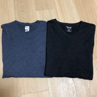 モッシモ(MOSSIMO)のダークグレー&ブラック　Tシャツ2枚セット　難あり(Tシャツ/カットソー(半袖/袖なし))