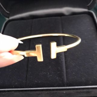 ティファニー(Tiffany & Co.)のTiffanyT 18Kゴールド　ワイヤーブレスレット(ブレスレット/バングル)