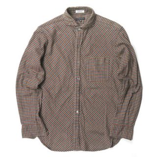 エンジニアードガーメンツ(Engineered Garments)のEngineered Garments エンジニアードガーメンツ アメリカ製 Spread Collar Shirt - Cotton Plaid チェックスプレッドカラーシャツ XS カーキ 長袖 ワイド トップス【中古】【Engineered Garments】(シャツ)