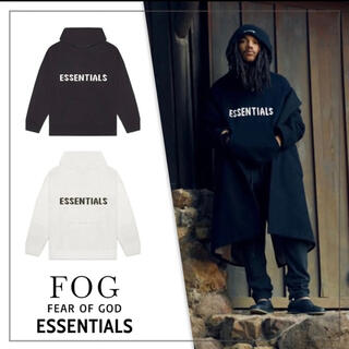 フィアオブゴッド(FEAR OF GOD)のFOG  ESSENTIALS エッセンシャルズ　ニットロゴ　フーディー　M(パーカー)