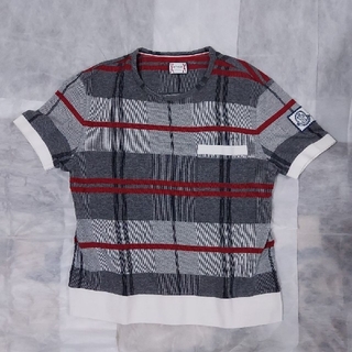 モンクレール(MONCLER)のモンクレールガムブルー　チェック　ポケットTシャツ(Tシャツ/カットソー(半袖/袖なし))