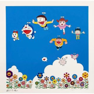 メディコムトイ(MEDICOM TOY)の版画作品『ぼくと弟とドラえもんとの夏休み』村上隆 新品未開封 ED100(ポスター)