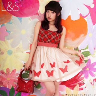 ミルク(MILK)のMILK　Lilydress　ちょうちょ　バタフライ(ひざ丈ワンピース)