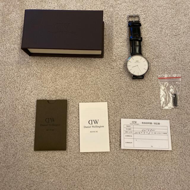 Daniel Wellington(ダニエルウェリントン)のダニエルウェリントン　daniel wellington 腕時計　黒革 メンズの時計(レザーベルト)の商品写真