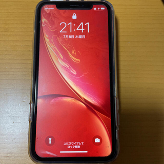 アップル(Apple)のiPhone XR Coral 128GB SIMロック解除　docomo(スマートフォン本体)