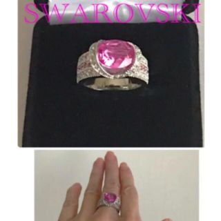 未使用  ピンクスピネルスワロフスキー リング  ❤️lovely  ring(リング(指輪))