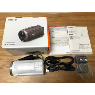 CX680 Sony ホワイト ビデオカメラ 展示品 メーカー保証有 送料込