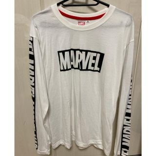 マーベル(MARVEL)のマーベル　Tシャツ　ロングシャツ　白(Tシャツ/カットソー(七分/長袖))