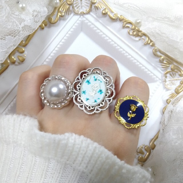 【きまぐれセット13】ハンドメイド リング 指輪 ハンドメイドのアクセサリー(リング)の商品写真