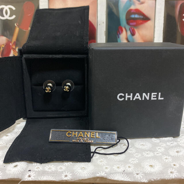 CHANEL(シャネル)のシャネル　ピアス　ココマーク ブラック メンズのアクセサリー(ピアス(両耳用))の商品写真