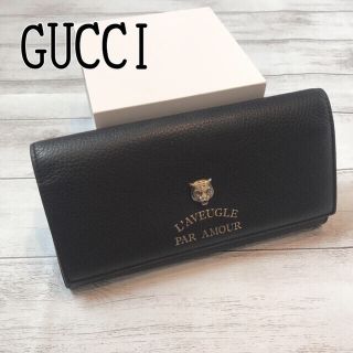 グッチ(Gucci)の【美品】GUCCI グッチ 猫 キャット アニマリエ レディース 長財布(財布)