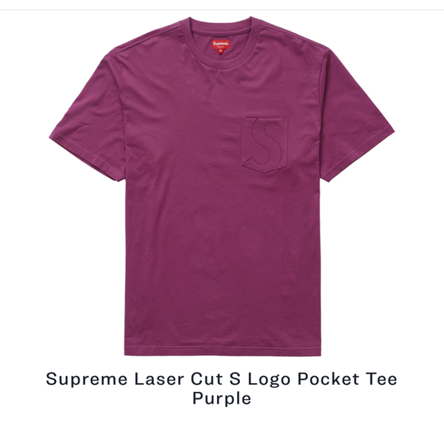 PurpleSIZE21S/S Laser Cut S Logo Pocket Tee sサイズ新品