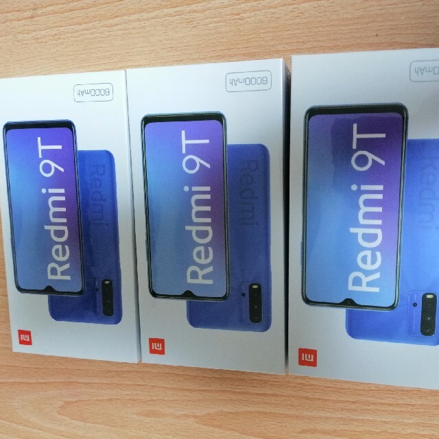 Xiaomi Redmi 9T 64GB　グレー2台、グリーン1台のサムネイル