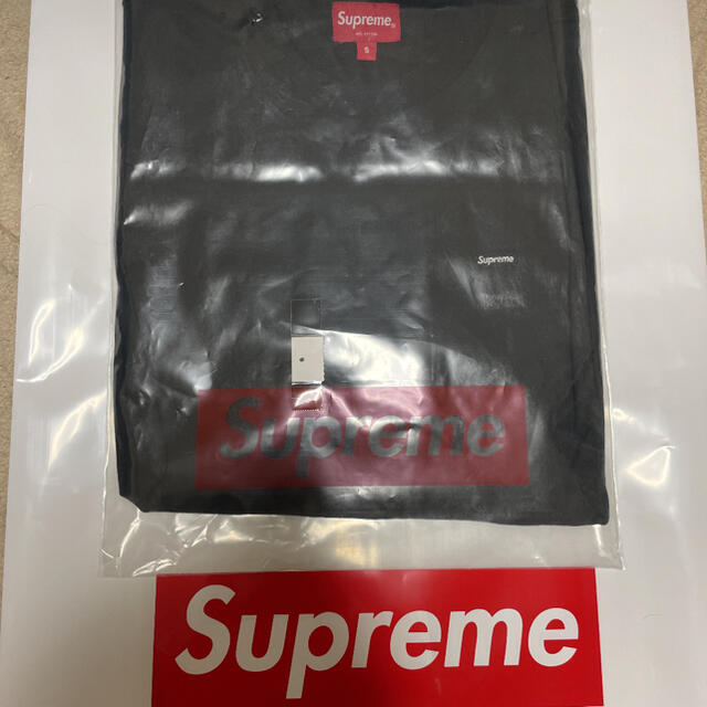 Supreme Small Box L/S Tee ロンT ブラックS メンズ トップス Tシャツ