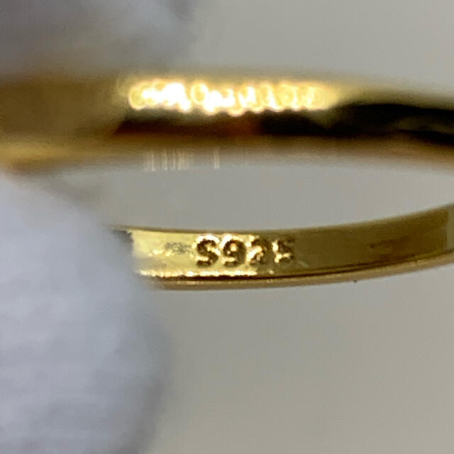 S925シルバー ラインストーン Tワイヤーリング レディースのアクセサリー(リング(指輪))の商品写真