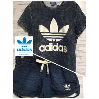 アディダス(adidas)のadidas  アディダス　オリジナルス　デニム風　レア　セットアップ(セット/コーデ)