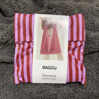 BAGGU  エコバッグ　ピンクストライプ(エコバッグ)