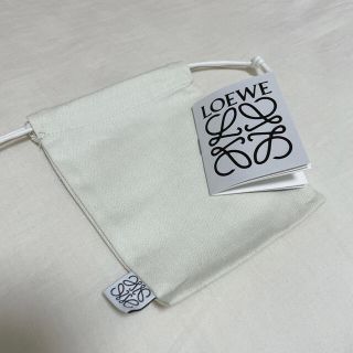 格安新品 ロエベ カゴバッグ用 巾着ポーチ レース×パール 美品です