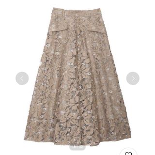 値下中♡【AMERI】ANTHESIS LACE SKIRT BEIGE 美品