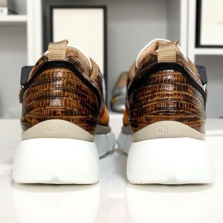 2699 未使用 クロエ パイソン スニーカー ブラウン系 mlcZl4KShU