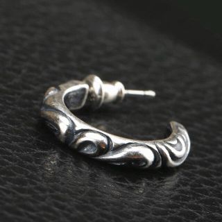 クロムハーツ(Chrome Hearts)のシルバー925 スクロールフープピアス　両耳(ピアス(両耳用))