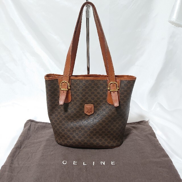 CELINE マカダム柄 トートバッグ バケツ型 ショルダーバッグバッグ