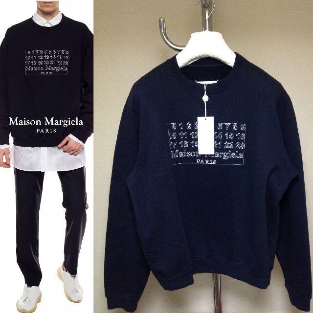 新品maison margiela L マルジェラ ブランドロゴ スウェット-