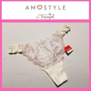 アモスタイル(AMO'S STYLE)の⑥Triumph Tバック ショーツ★夢みるブラ ストリング　オフホワイト(ショーツ)