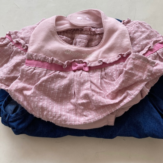 POLO RALPH LAUREN(ポロラルフローレン)のぱんちゃん4319様専用！POLO baby デニムワンピース、メゾピアノセット キッズ/ベビー/マタニティのベビー服(~85cm)(ワンピース)の商品写真