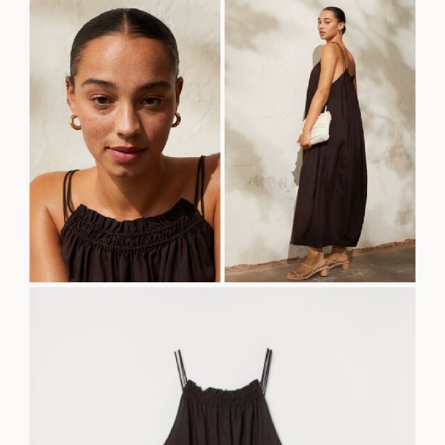 H&M(エイチアンドエム)の今季物　美品 レディースのワンピース(ロングワンピース/マキシワンピース)の商品写真