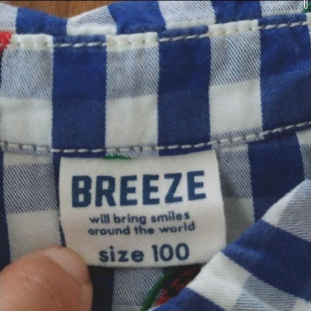 BREEZE(ブリーズ)のブリーズ BREEZE チェック シャツ スイカ 100cm キッズ/ベビー/マタニティのキッズ服男の子用(90cm~)(Tシャツ/カットソー)の商品写真