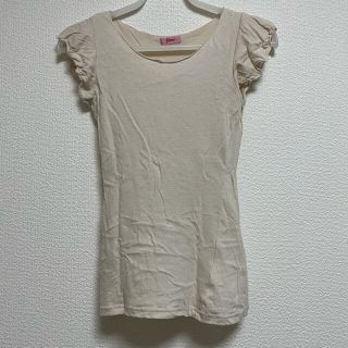 フラワー(flower)のflower フラワー フリル袖カットソー 薄ピンク フリー インナーに(Tシャツ(半袖/袖なし))