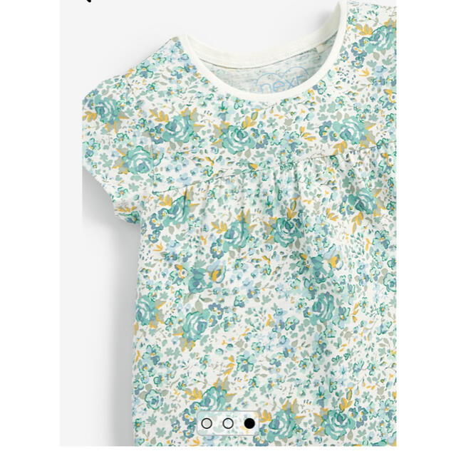 NEXT(ネクスト)の新品　Tシャツ　フローラル　グリーン　110 キッズ/ベビー/マタニティのキッズ服女の子用(90cm~)(Tシャツ/カットソー)の商品写真